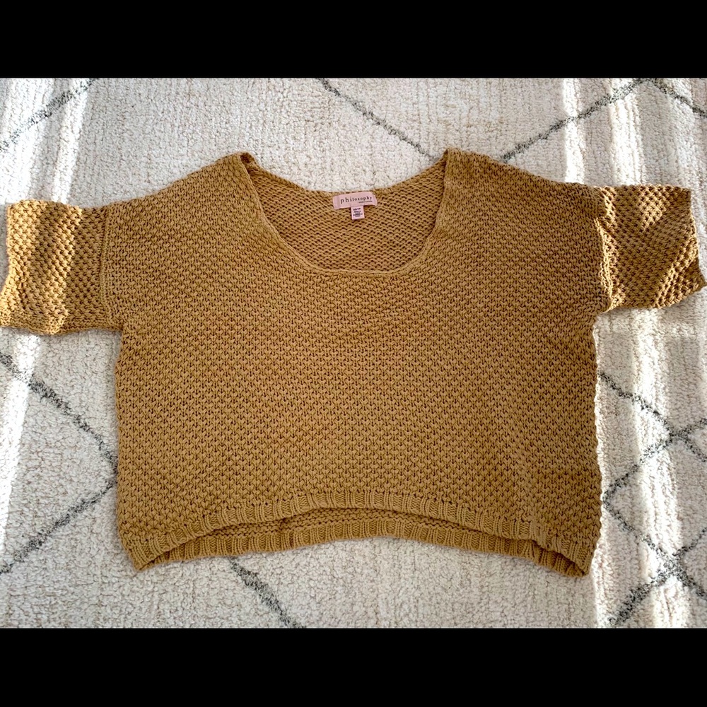 Philosophy crop knit sweater